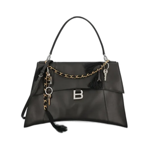 Charm Detailed Top Handle Bag