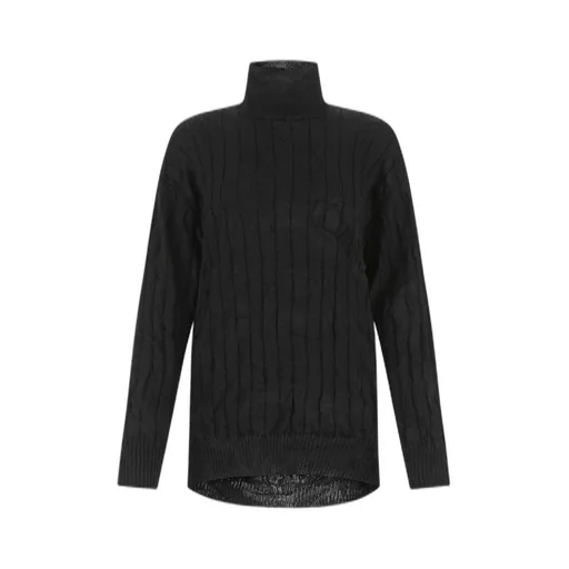 Creased Turtleneck Knit Jumper