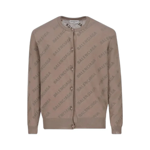 All-Over Logo Buttoned Cardigan