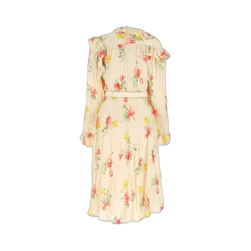 Vintage Flower Off-Shoulder Dress