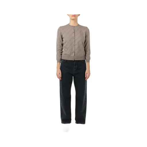 All-Over Logo Buttoned Cardigan