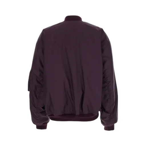 Logo Patch Zip-Up Bomber Jacket