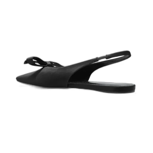Bow Detailed Slingback Flat Shoes