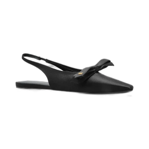 Bow Detailed Slingback Flat Shoes