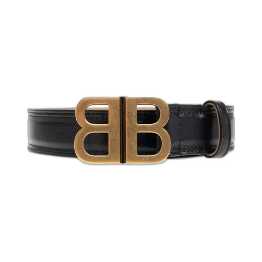 Logo Plaque Buckled Belt
