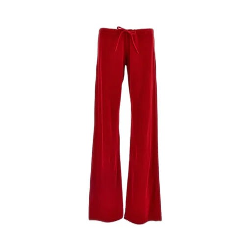 Distressed Drawstring Velvet Pants