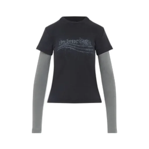 Layered Logo Printed T-Shirt
