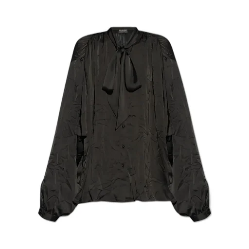 Tie Detailed Button-Up Shirt