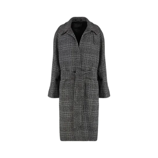 Vintage Checked Belted Coat