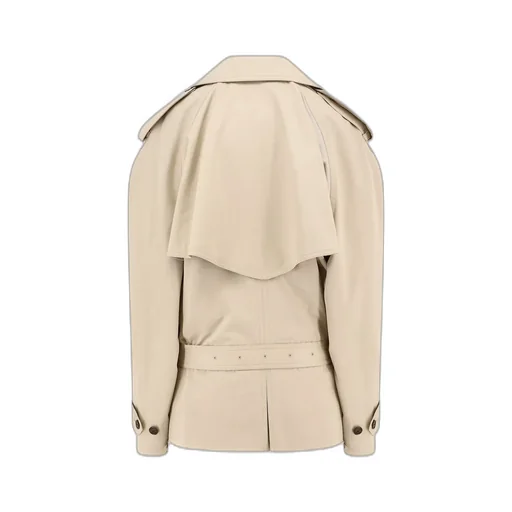 Belted Button-Up Trench Coat
