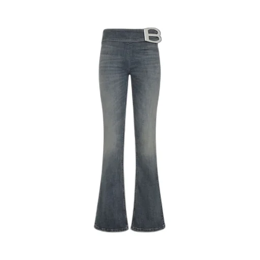 Logo Plaque Flared Jeans