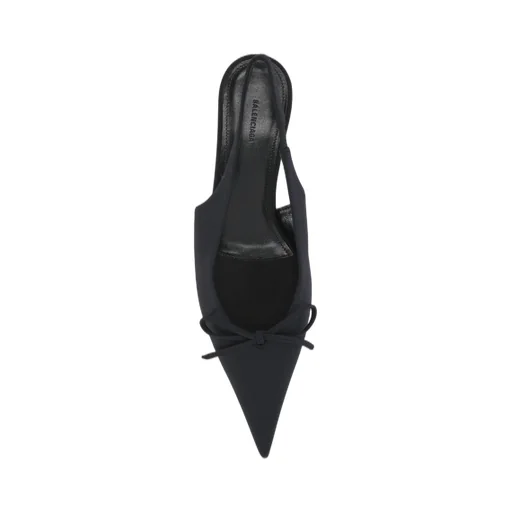 Knife Bow Slingback Pumps