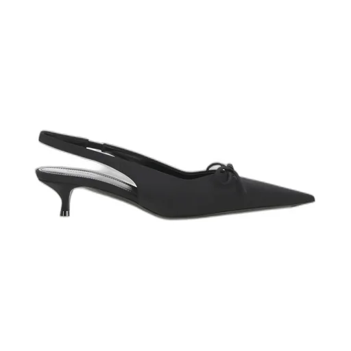 Knife Bow Slingback Pumps