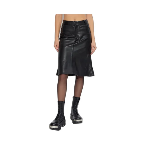 Midi Leather Skirt