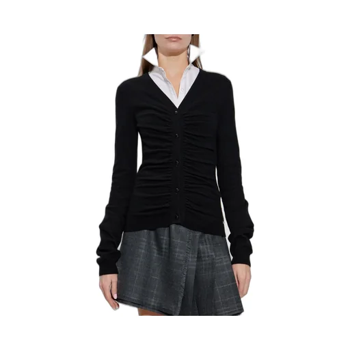 Ruching Knitted Cardigan