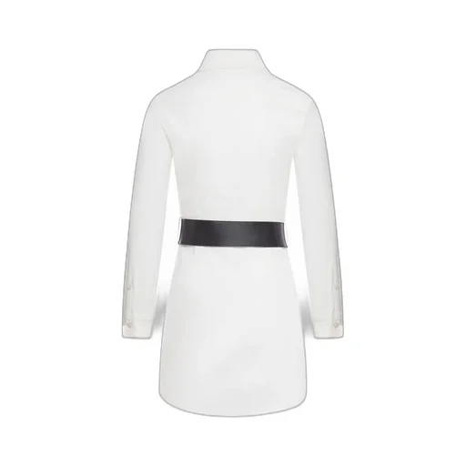 Belted Long-Sleeve Shirt Dress