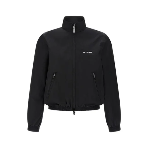Logo Embroidered Zip-Up Jacket