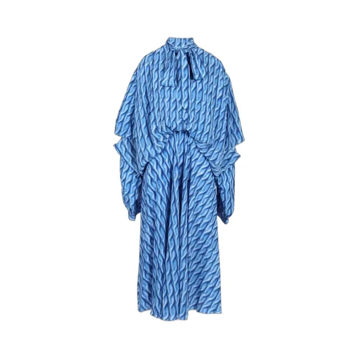 Pattern Tie-Detailed Dress