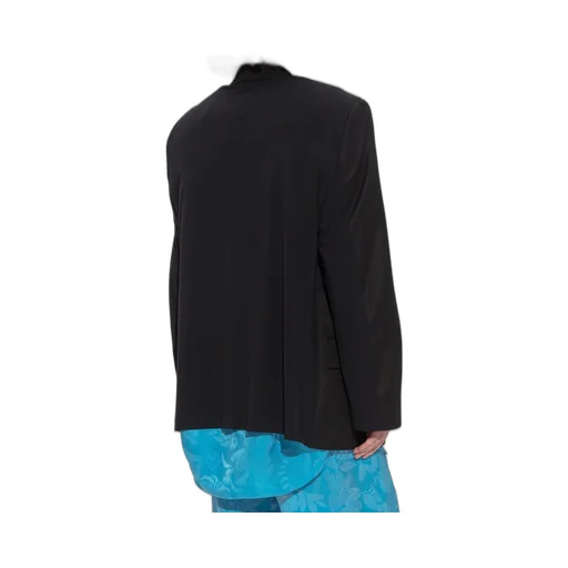 Padded-Shoulder Blazer