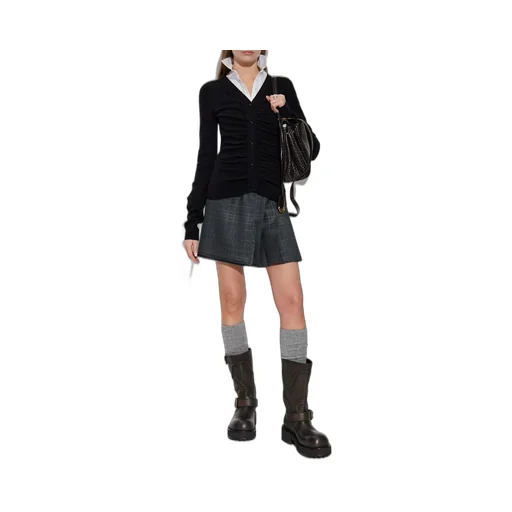 Ruching Knitted Cardigan