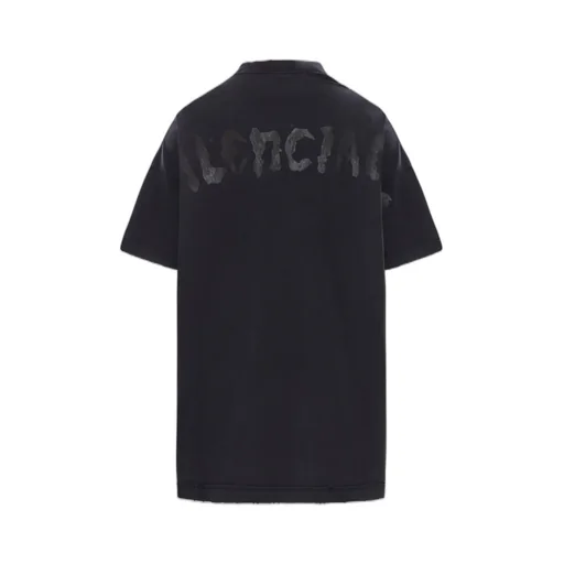 Logo Print Distressed Oversized T-Shirt