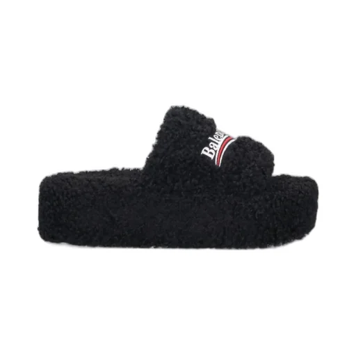 Faux Fur Platform Sandals