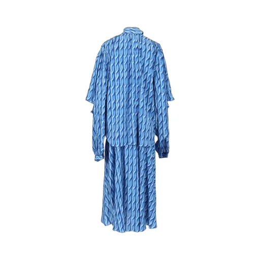 Pattern Tie-Detailed Dress