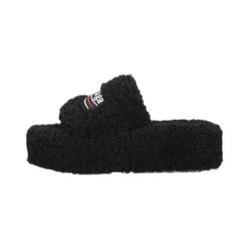 Faux Fur Platform Sandals