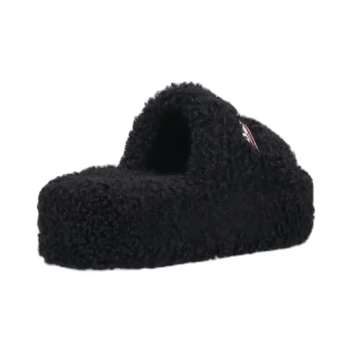 Faux Fur Platform Sandals