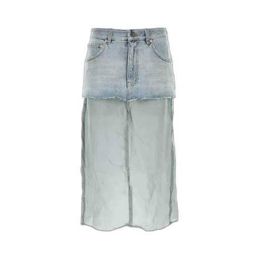 Ripped-Off Denim Skirt