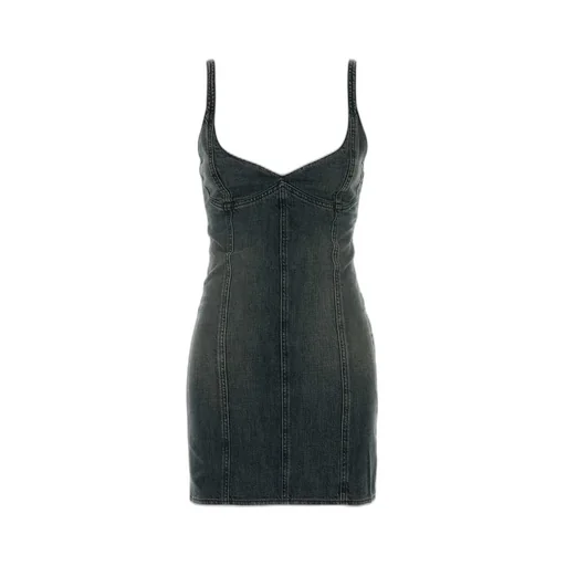 Corseted Denim Mini Dress