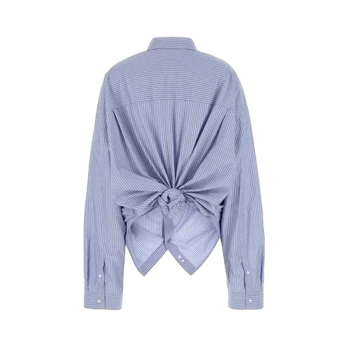 Knot Detailed Striped Shirt