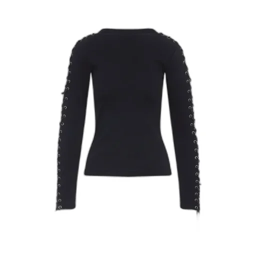 Lace-Up Long-Sleeved Top