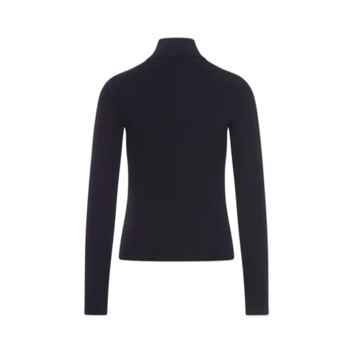 Logo Intarsia Turtleneck Knit Top