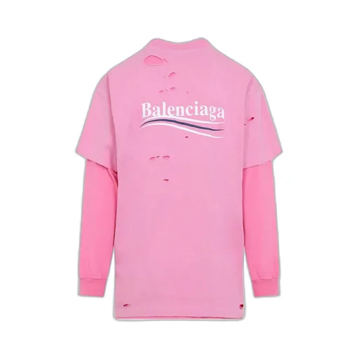 Destroyed Layered Long-Sleeved T-Shirt