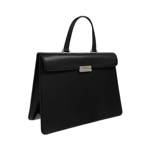 Logo Plaque Top Handle Bag