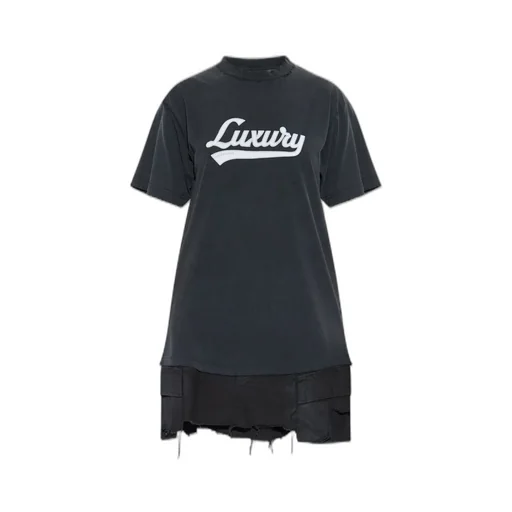 Luxury Script Hybrid T-Shirt Dress