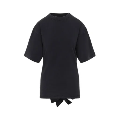 Lace-Up Back Crewneck T-Shirt