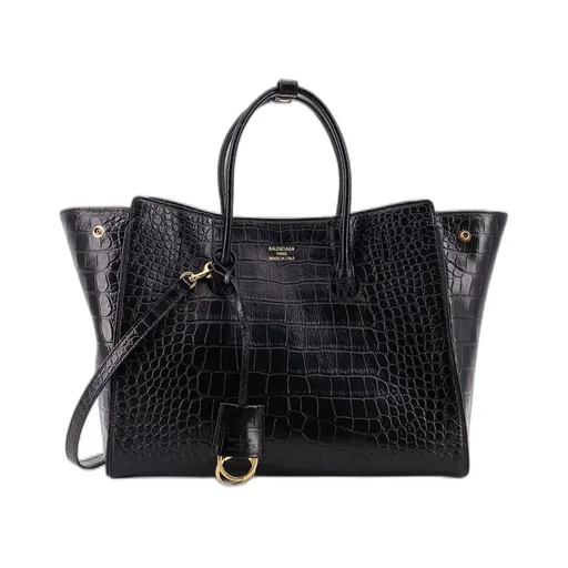 Hampton Carry All Crocodile-Effect-Leather Tote Bag