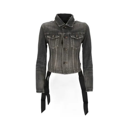 Lace-Up Denim Jacket