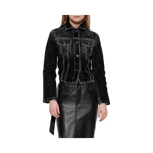 Lace-Up Denim Jacket