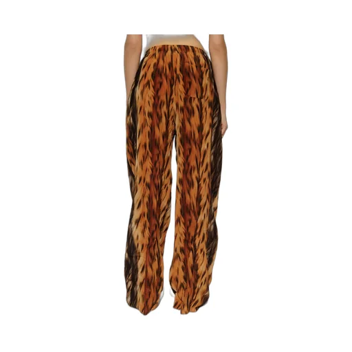 Fur Print Straight-Leg Pants