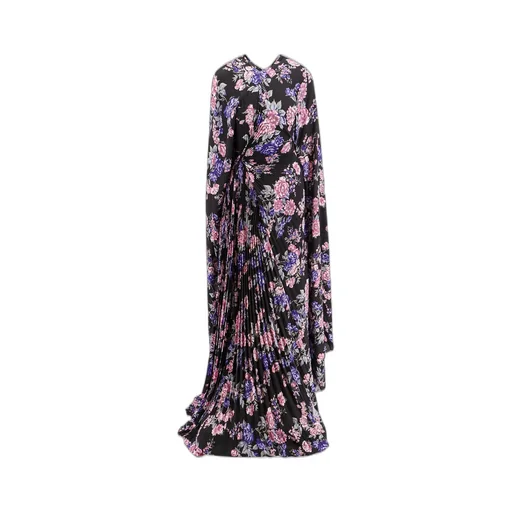 Floral Print Pleated Dress
