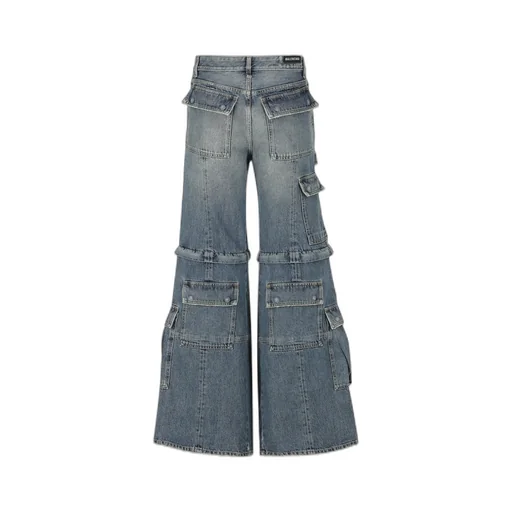 Flared Cargo Jeans