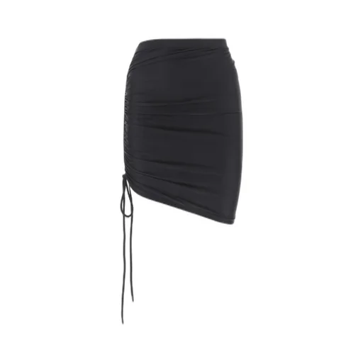Asymmetric-Hem Mini Skirt