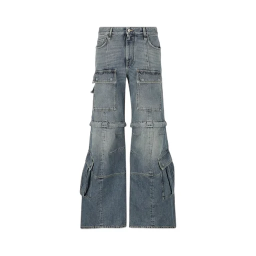 Flared Cargo Jeans