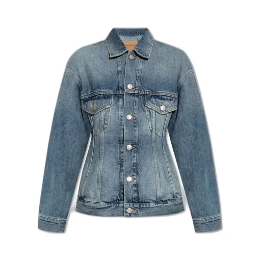 Collared Button-Up Denim Jacket