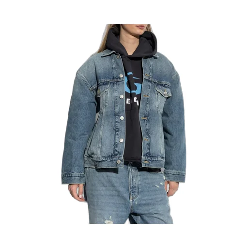 Collared Button-Up Denim Jacket