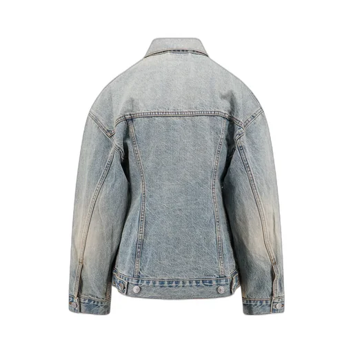 Collared Button-Up Denim Jacket