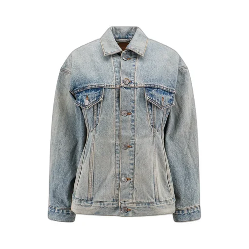 Collared Button-Up Denim Jacket